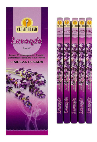 Incenso Clove Brand Lavanda Box C/ 25 Caixinhas Atacado