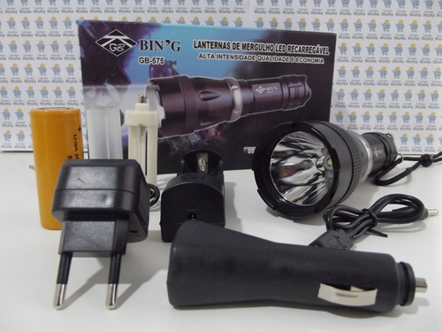 Lanterna Mergulho Top Jws Police 2210000lumens + 2baterias!