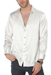 camisas de seda estampadas para hombre