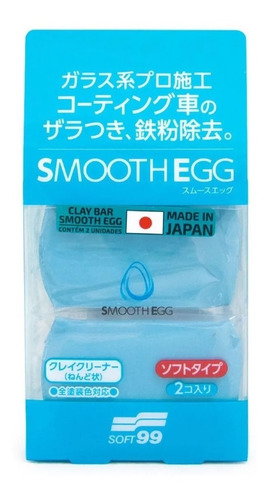 Clay Bar Smooth Egg Macia Com 2 Unidades 50g Soft99