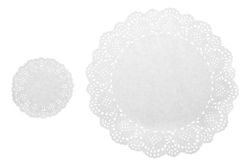 2 Servilletas Redondas De Papel De Encaje Blanco,