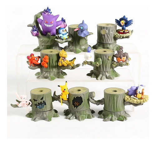 Gashapones Pokemon Forest X8 Set Completo Colección Gengar