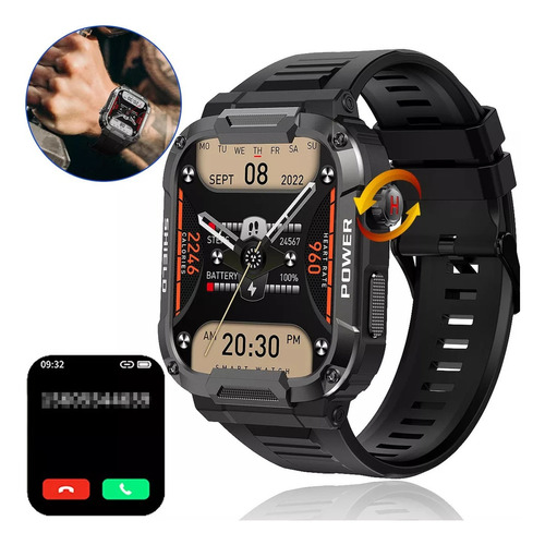 Smartwatch, Reloj Inteligente Deportivo Militar Tácti Color De La Correa Balck