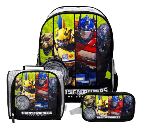 Pack Mochila Transformers Rise Oficio Lonchera Cartuchera