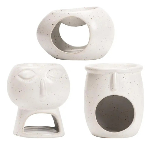 Pebetero Ceramica Para Fragancia Quemador Wax Melt Y Esencia