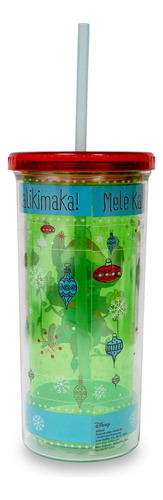 Taza Silver Buffalo Disney Lilo & Stitch De 600 Ml Con Pajit