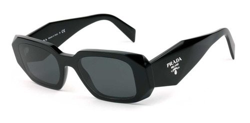 Óculos De Sol Prada 17w - Preto Brilho/cinza 1ab-5s0 49mm