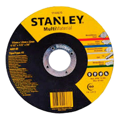 Disco Stanley Multuso 4.1/2x1,0x7/8 - Kit C/25 Unidades