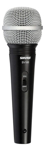 Microfone Shure SV SV 100 Dinâmico Cardioide cor preto
