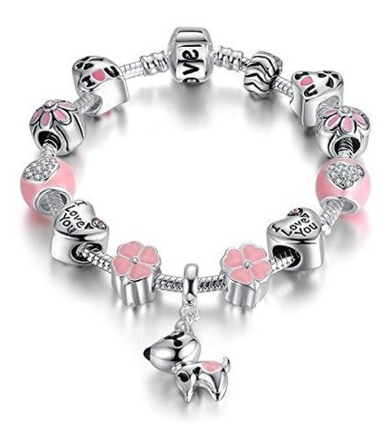 Pulsera Encanto Suerte Plata Hijas 