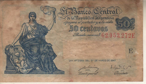 Bottero 1811 Billete De 50 Centavos Mon. Nac. Año 1949