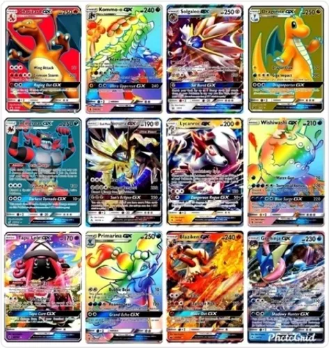 Kit 40 Cartas Pokemon Gx Mega Ex Aliados V Vmax