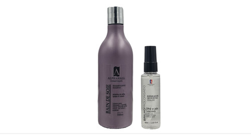 Alphahall Bain De Soie Shampoo E Sérum Brilho Prolongado