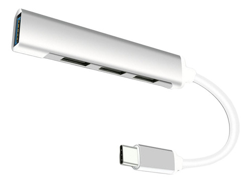 Tipo C Hub Splitter Usb 3.0 Hub Transferencia De Datos Plata