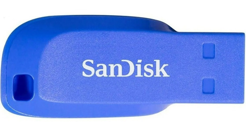 Imagen 3 de 3 de Memoria Usb Sandisk Cruzer Blade 32gb 2.0 Llavero Blue
