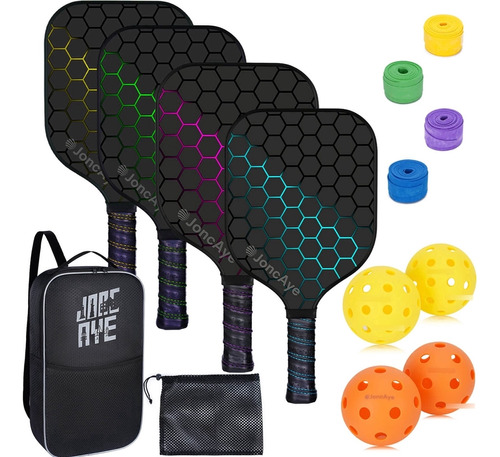 Juego De Palas Joncaye Pickleball Métrico Set De 4 Palas