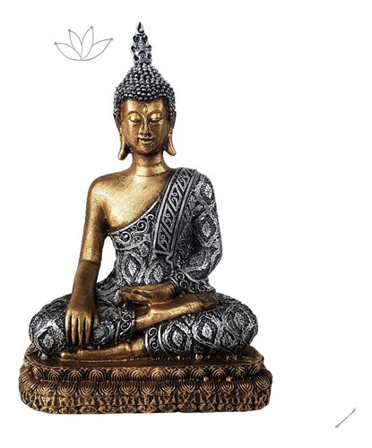 Estatua Buda Hindu Meditando Tibetano Resina Grande Zen