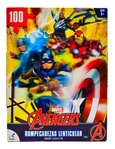 Avengers Rompecabezas Lenticular 100 Pz 23x30.5 Novelty