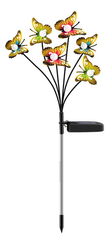 Luz Nocturna R, Luz Solar, Led, Mariposa De Hierro, Luciérna