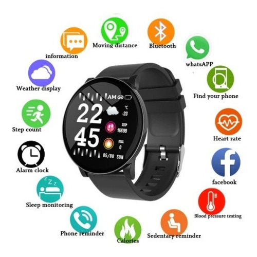 Imagen 1 de 8 de Smartwatch Reloj iPhone Samsung Xiaomi Huawei W8