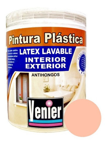 Latex Plastica Int/ext Durazno Venier 10 Lt Solo Envio