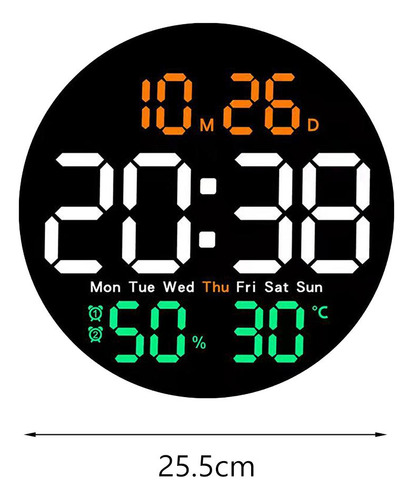 Reloj De Pared Digital Reloj Despertador Digital Multicolor
