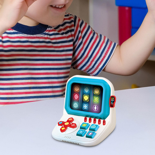 Consola De Juegos De Baile Con Dedos, Minijuegos Arcade Azul