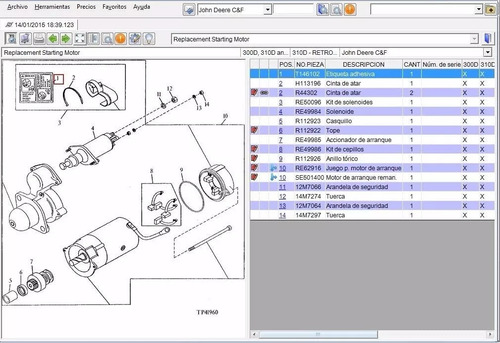 John Deere C&f Catálogo Partes Epc Despiece 2015