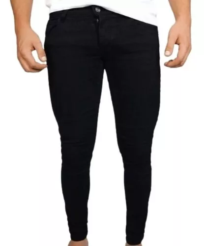 Pantalon de Mezclilla Stretch Negro para Hombre 'El General' - ID: 43478