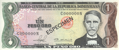 Rep. Dominicana Raro Specimen De 1 Peso Año 1981 - Unc U$ 35