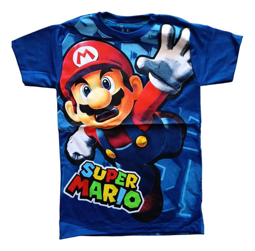 Franela Para Niños Talla 4 A La 10. Mario Pokemon Spiderman 