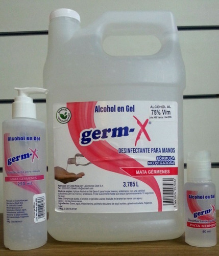 Combo Alcohol En Gel Germ-x (desinfectante Para Manos) 75%