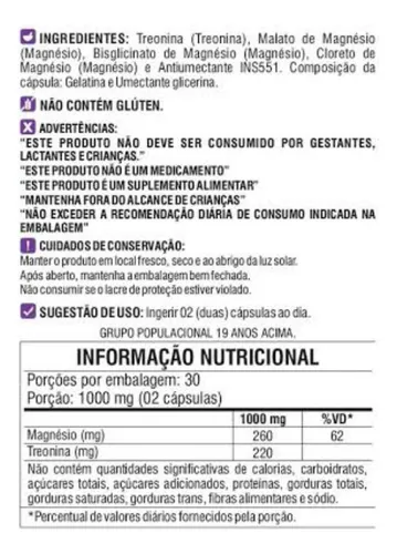 Triomax Magnesio Malato-bisglicinato-cloruro + Treonina Sin Sabor