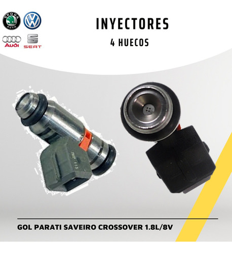 Inyectores Vw Gol Parati Saveiro 4 Huecos 