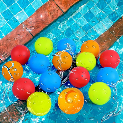 Reutilizable Globos Agua Silicona Bolas Llenado Rápido 24pzs