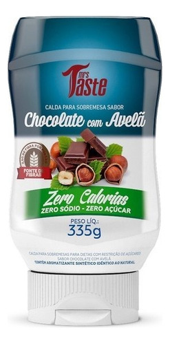 Salsa de chocolate con avellana Mrs. Taste Zero Calorías sin TACC en frasco 335 g