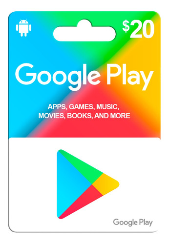 Google Play Store 20 Usd Gift Card