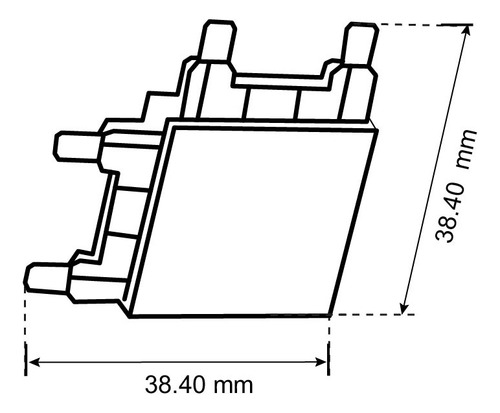 Conector Negro Para Riel Magnético Hs-ion, Tipo L