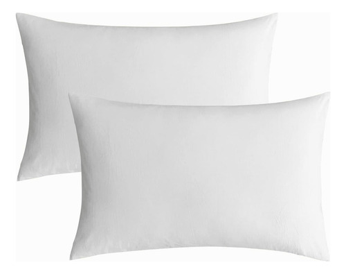 Juego De 2 Fundas De Almohada King 100% Algodón