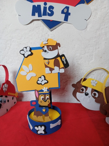Adorno Torta Numero Decoracion Goma Eva Paw Patrol