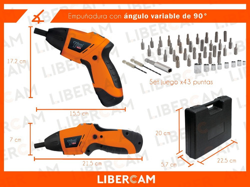 Destornillador Electrico Atornillador Inalambrico + Maletin