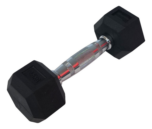 Mancuerna Hexagonal Engomada 2.5kg Cromada X Unidad Dumbbell