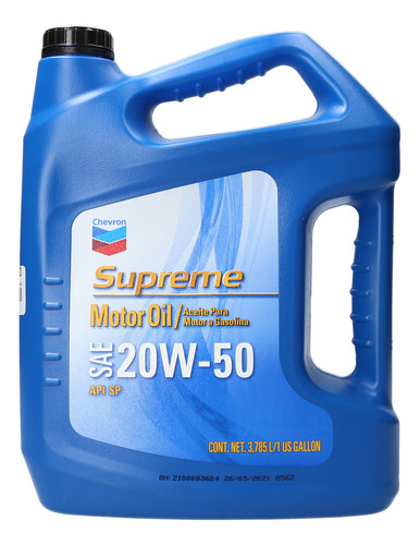 Aceite Chevron Supreme Mo 20w50 Sn 4 Lts