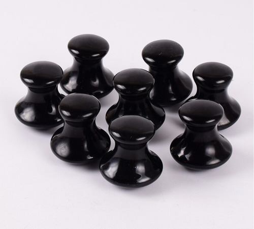 Imagen 3 de 9 de Piedra Guasha Hongo De Obsidiana Negra