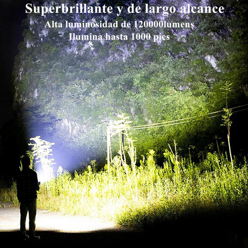 Yy Linterna Táctica Super Brillo Led Linterna De Camping Cob