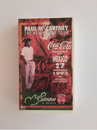 Paul Mccartney Película Formato Vhs Bootleg México 1993.
