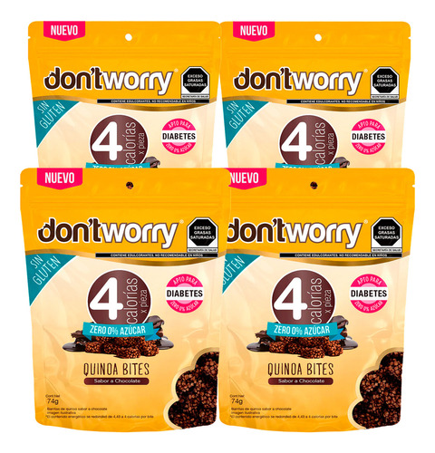 Quinoa Bites Dont Worry Superfood Snack Saludable 4 Pack