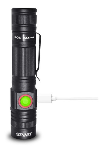 Linterna Recargable Spinit Pointmax 200r Usb 200 Lumens Zoom