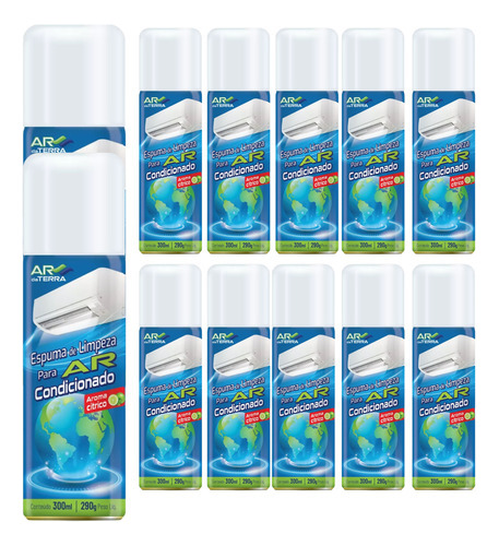 12 Espuma Spray Para Limpeza De Ar Condicionado Ar Da Terra
