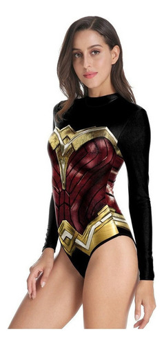 Maiô Estampado Em 3d Dc Wonder Woman Para Mulheres